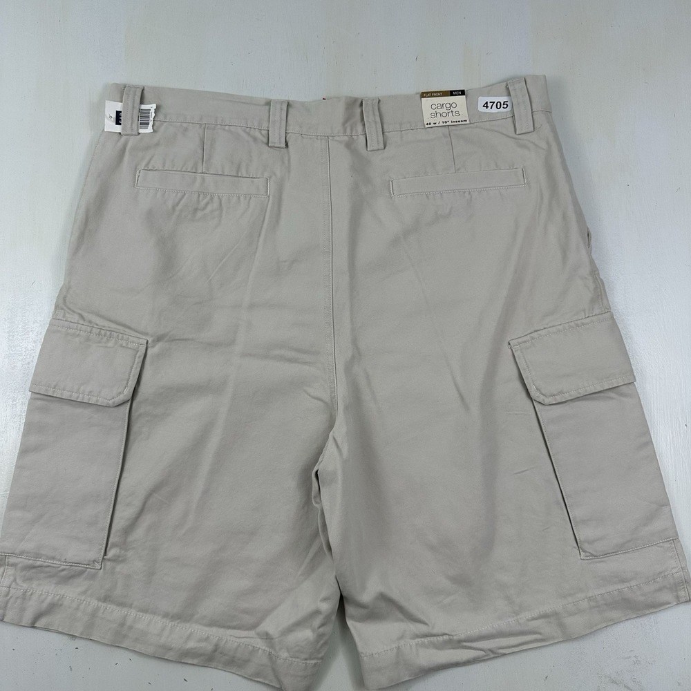NEW VTG Gap Cargo Shorts Mens 40 x 10 Oatmeal Beige Baggy Skater Grunge Army y2k